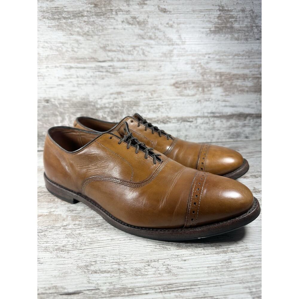 Men's Brooks Brothers Brown Leather Cap Toe Oxfords Sz 11D EUC